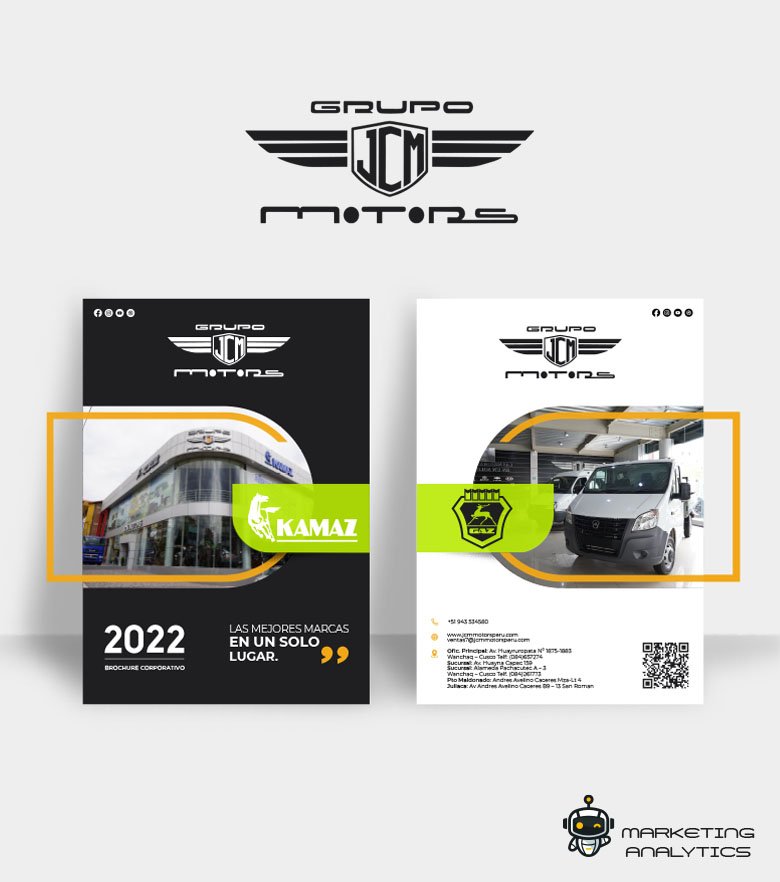 Diseno de Brochure JCM Motors SAC by Marketing Analytics 1